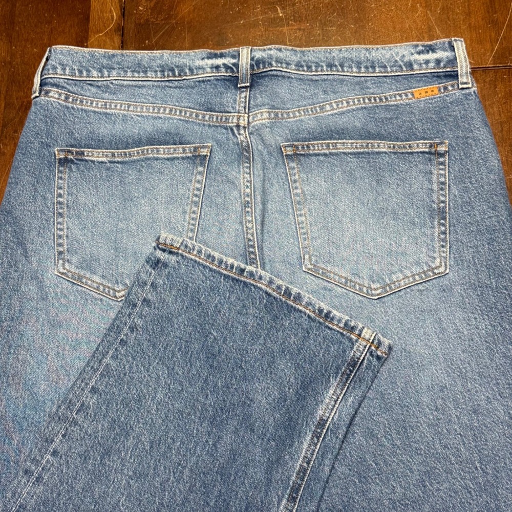 AYR The Secret Sauce Jeans Womens 34S Blue Wide Leg Stretch Made in LA